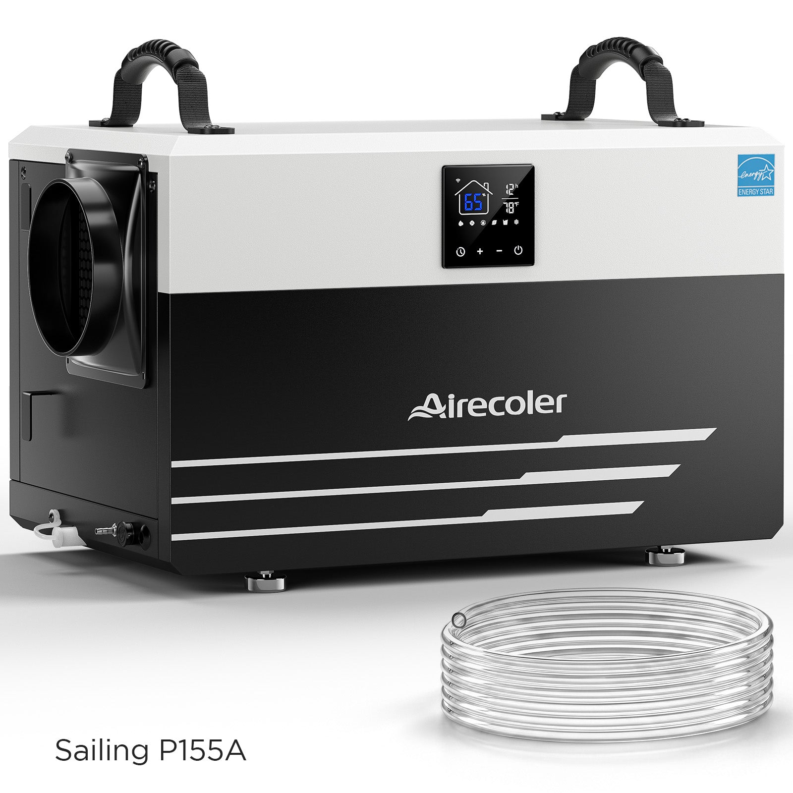 155 Pint Commercial Dehumidifier with Pump for Basement | Airecoler Sailing P155A