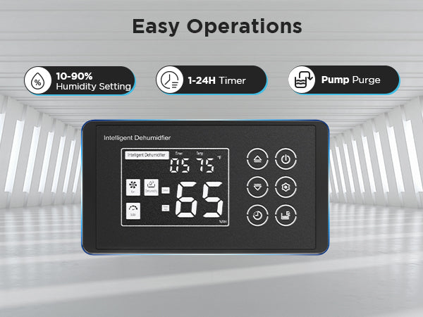 125 Pint Commercial Dehumidifier with Pump and Drain Hose for Crawlspaces & Basements | Airecoler GT-XP5